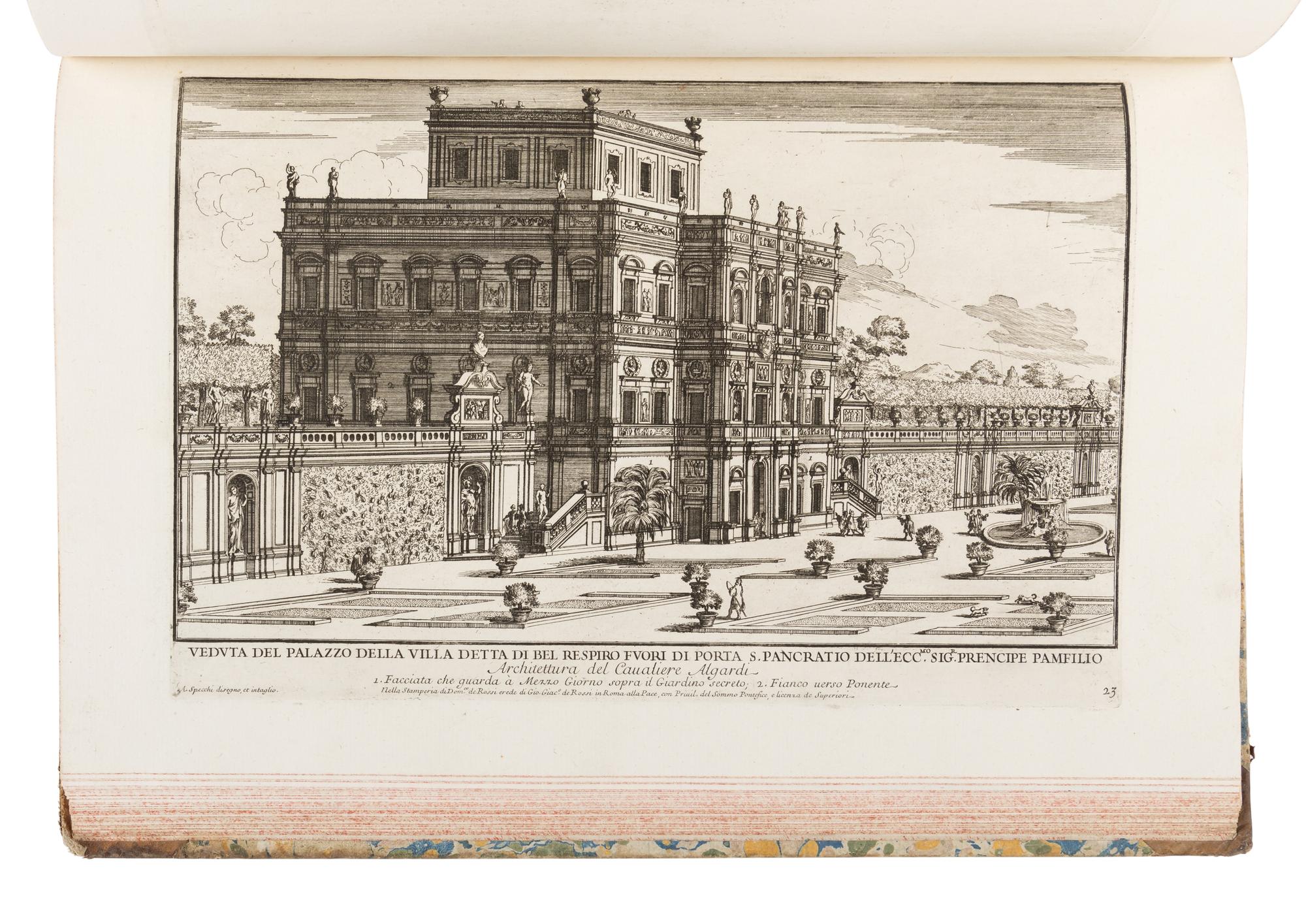 FALDA, Giovanni Battista (1648-1678), Giovanni Giacomo ROSSI (fl. 1650-1691), and Alessandro SPECCHI. Il Nuovo teatro delle fabriche, et edificii, in prospettiva di Roma moderna . Rome: Giovanni Giacomo de Rossi?, ca 1665? - 1739?.
