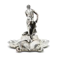 A German Enameled Silver Figural Inkwell