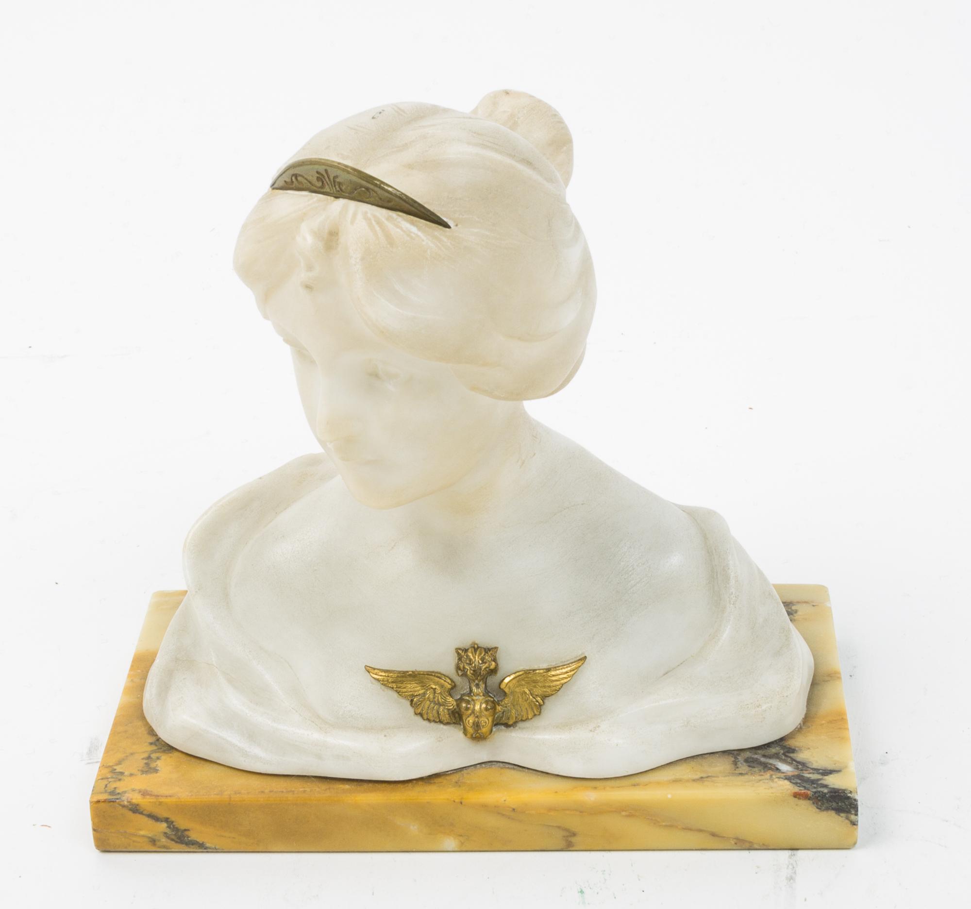 An Italian Gilt Metal Mounted Bust Width 6 3/4 inches. — EARLY 20TH CENTURY