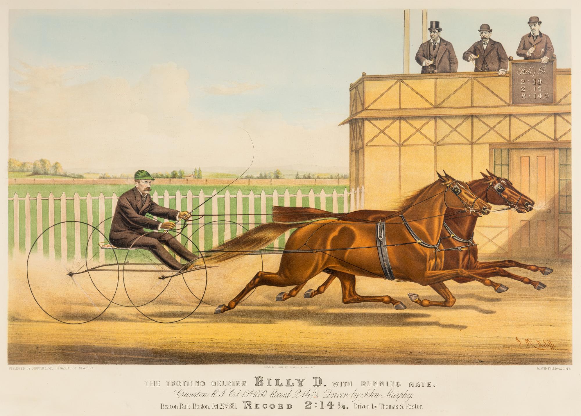 [HORSE RACING SCENES] -- CURRIER and IVES, publishers -- After John Cameron, J. McAuliffe, or Louis Maurer