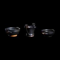 A Group of 7 Greek Black-Glazed Vessels
