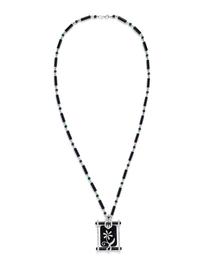 ONYX, JADE AND DIAMOND NECKLACE