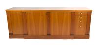 A Biedermeier Style Fruitwood Cabinet Height 30 x width 80 x depth 19 inches. — 20TH CENTURY