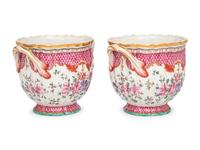 A Pair of Samson Porcelain Jardinières
