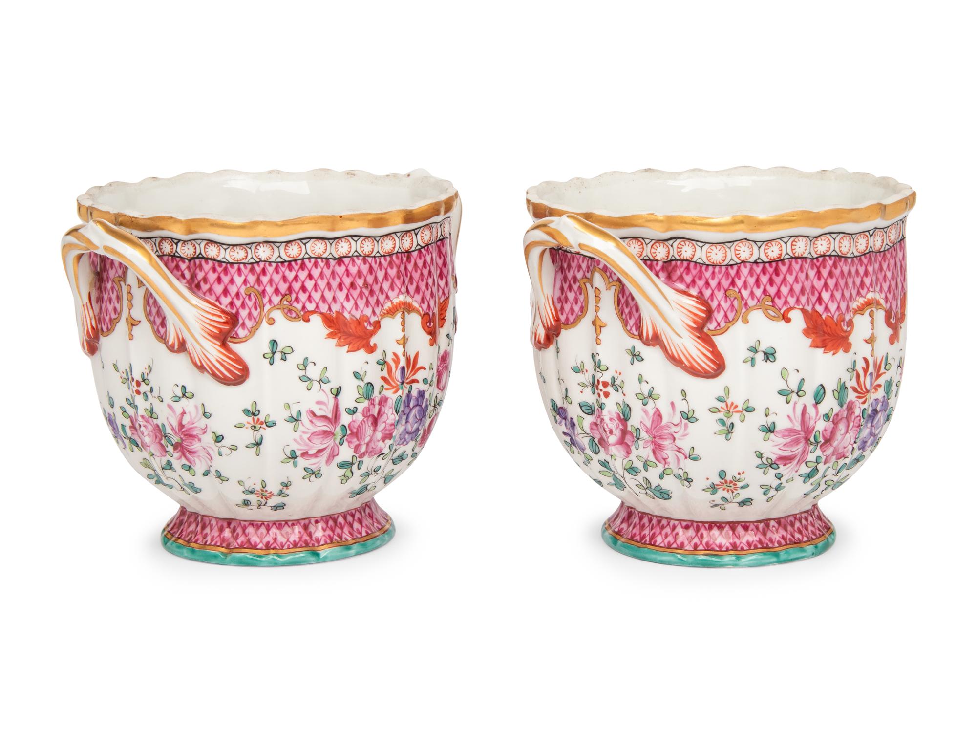 A Pair of Samson Porcelain Jardinières