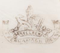A Belleek Imperial Shell Vase Width 10 inches. — SECOND BLACK MARK (1891-1826)