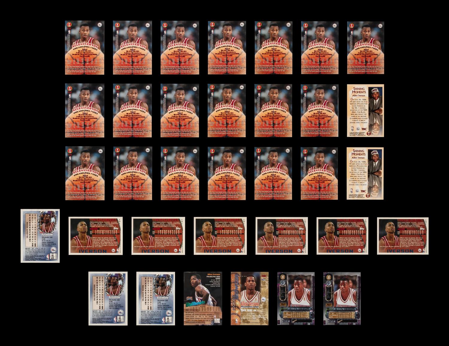 A Collection of Allen Iverson Basketball Cards (34)