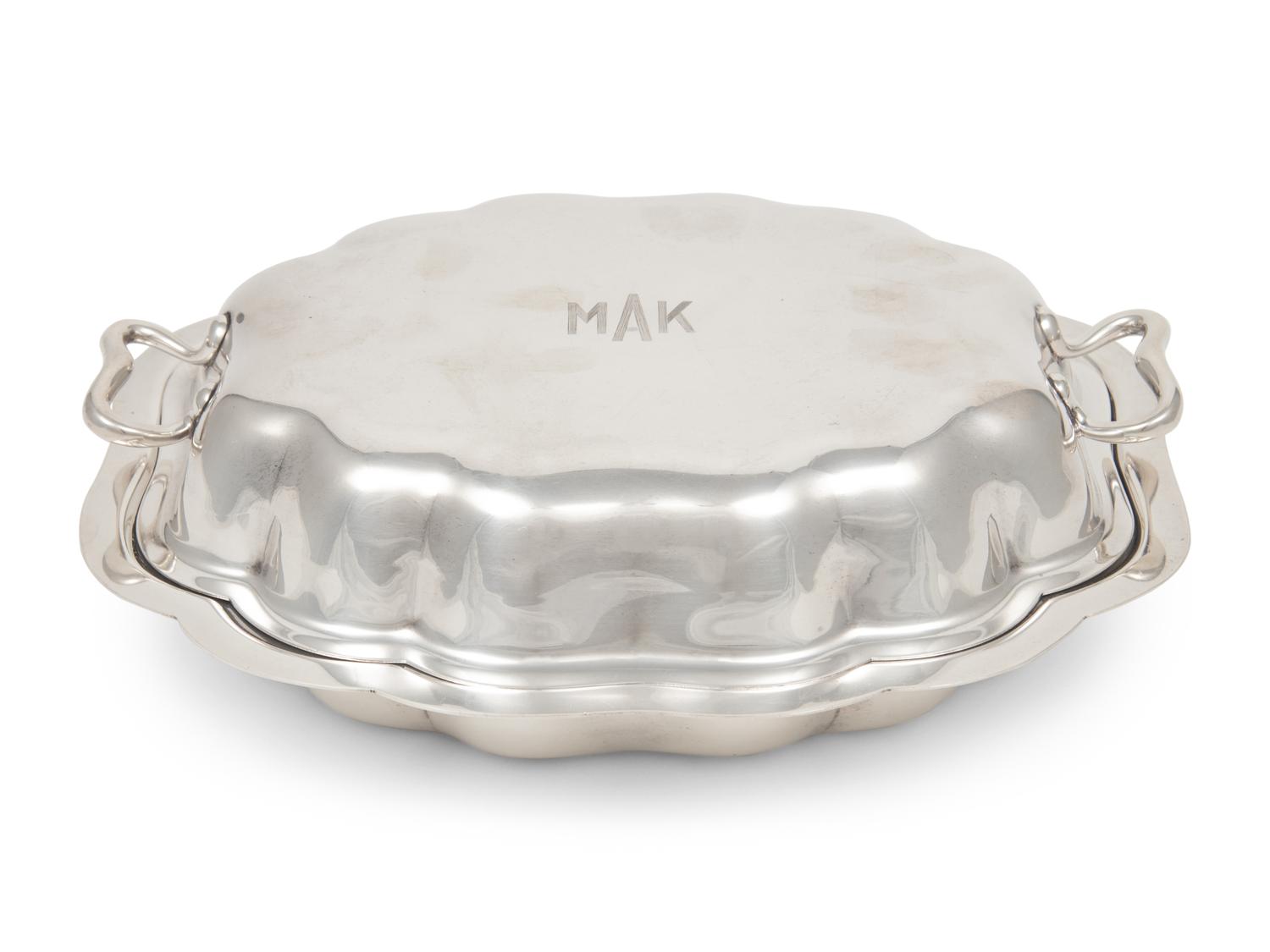 An American Silver Covered Vegetable Dish