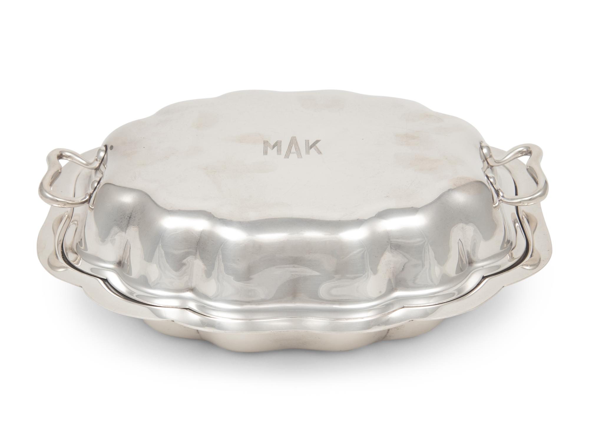 An American Silver Covered Vegetable Dish