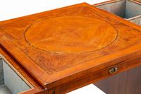 An Italian Walnut and Marquetry Mechanical Dressing Table with an Integrated Chair