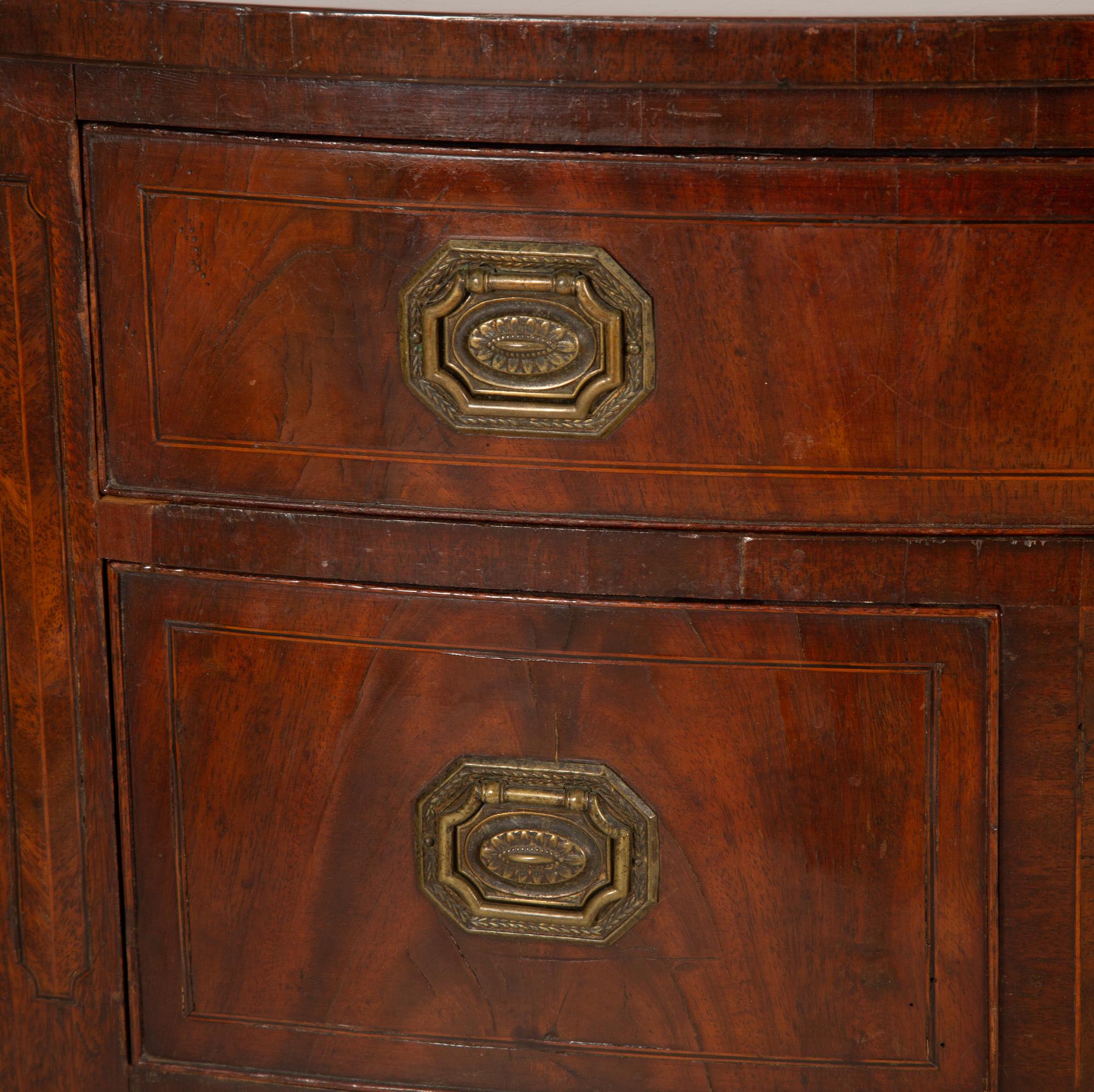 A George III Style Crossbanded Mahogany Sideboard — 19th Century