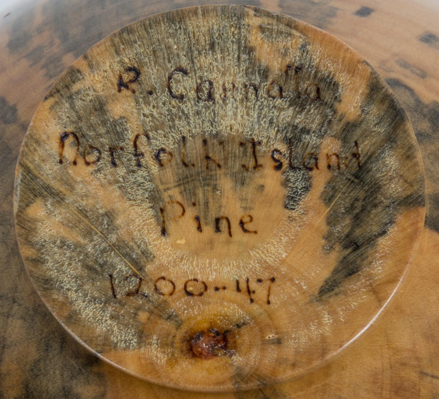 R. Cannella, USA, SECOND HALF 20TH CENTURY, turned wood vase