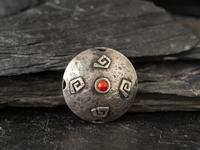 Silver and Coral Seed Jar