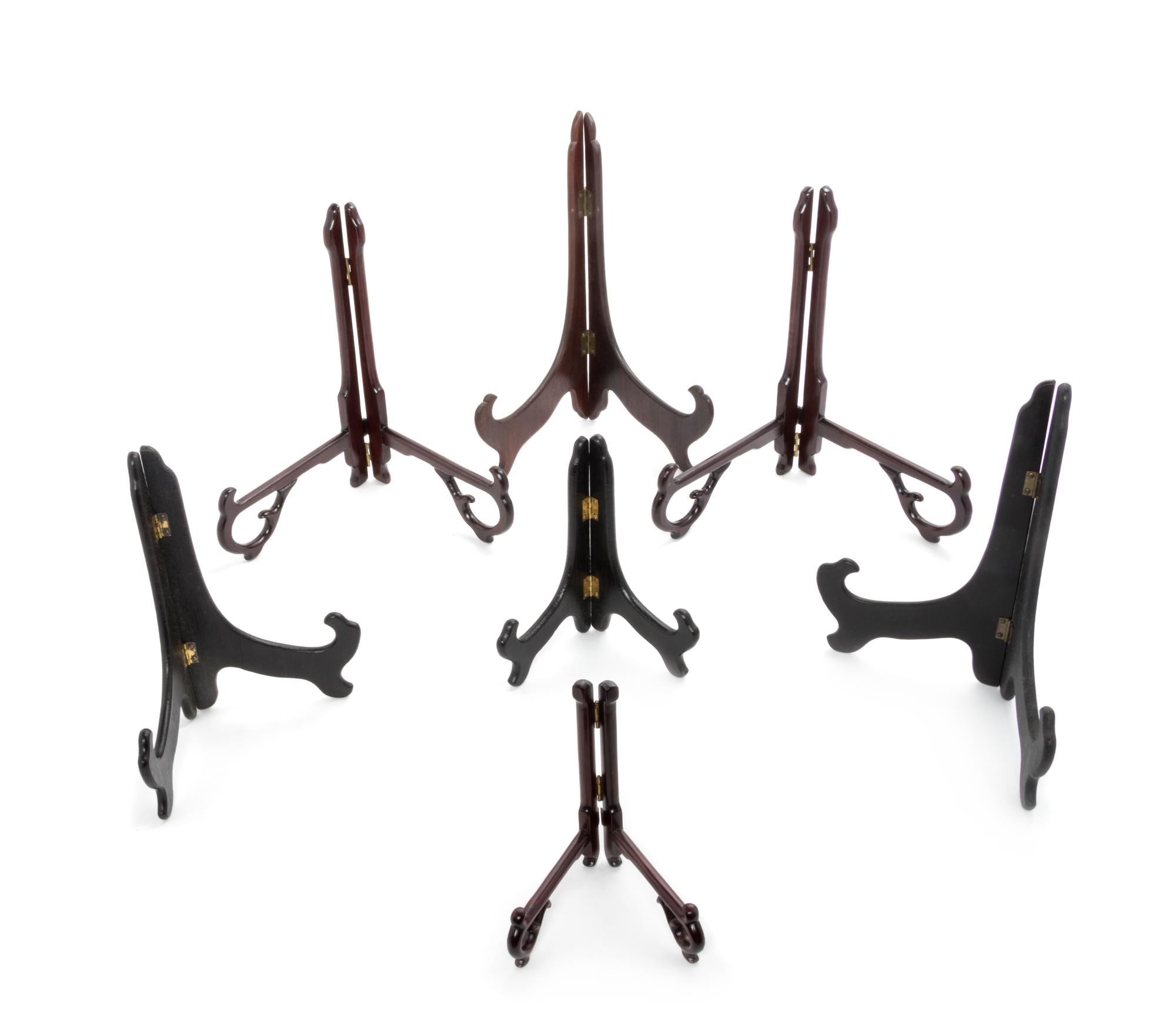 Forty-Two Chinese Hardwood Plate Stands