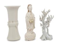 Three Blanc-de-Chine Porcelain Articles