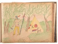 "Drawings Presented to Rev. Pius Boehm by His Little Indian Children." [Crow Creek Reservation, South Dakota.] 4 May 1899.