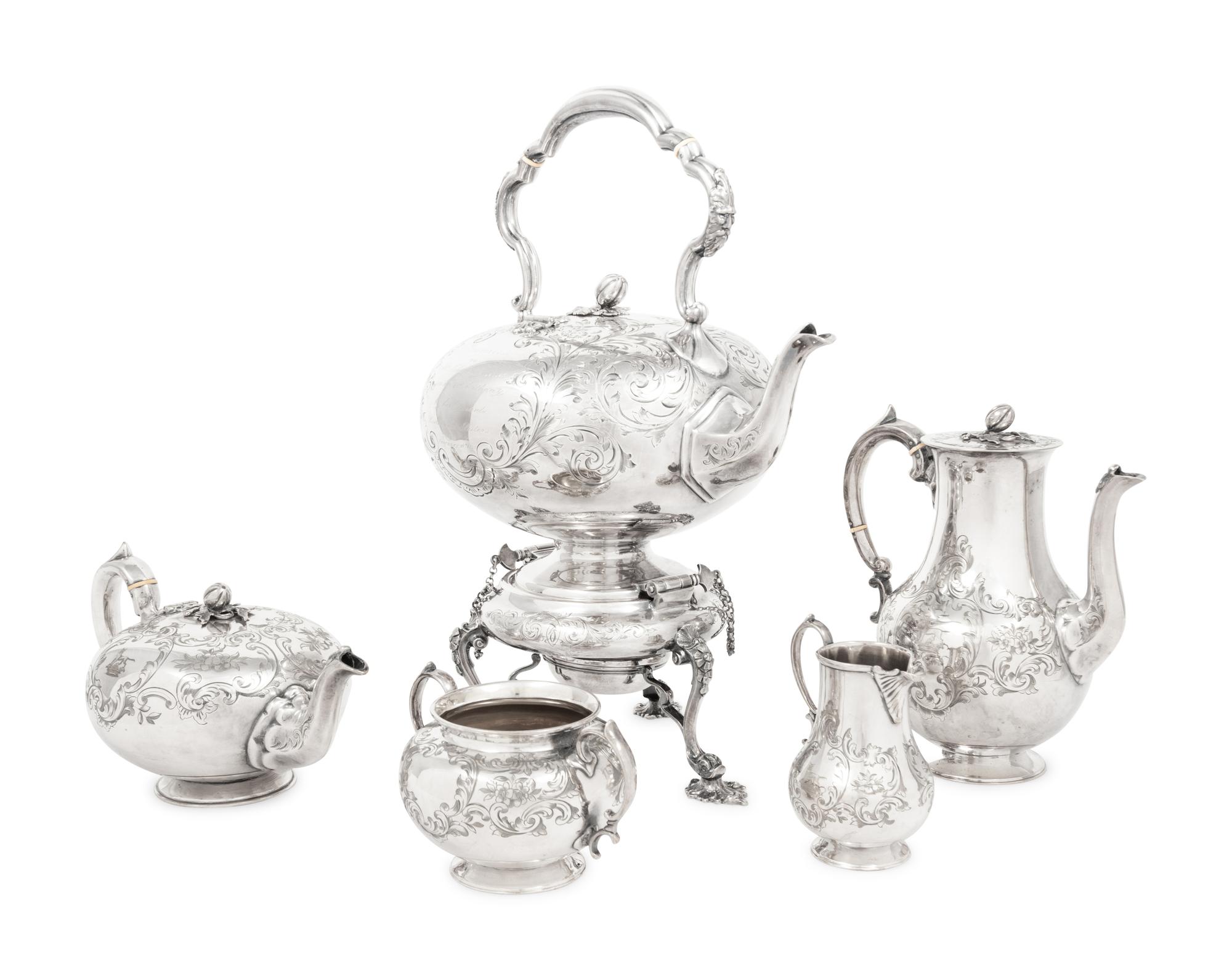 An American Silver-Plate Four-Piece Tea and Coffee Service