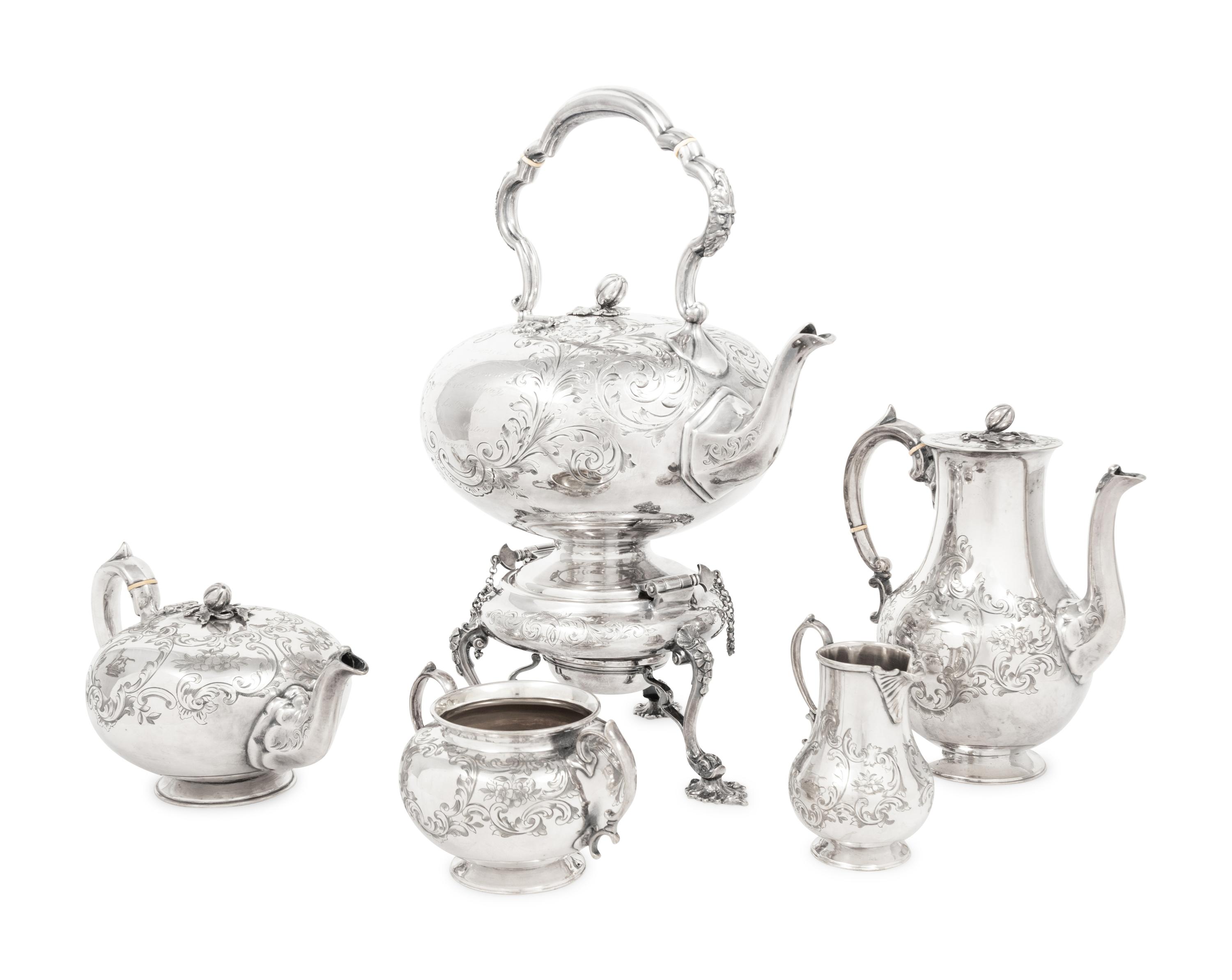 An American Silver-Plate Four-Piece Tea and Coffee Service