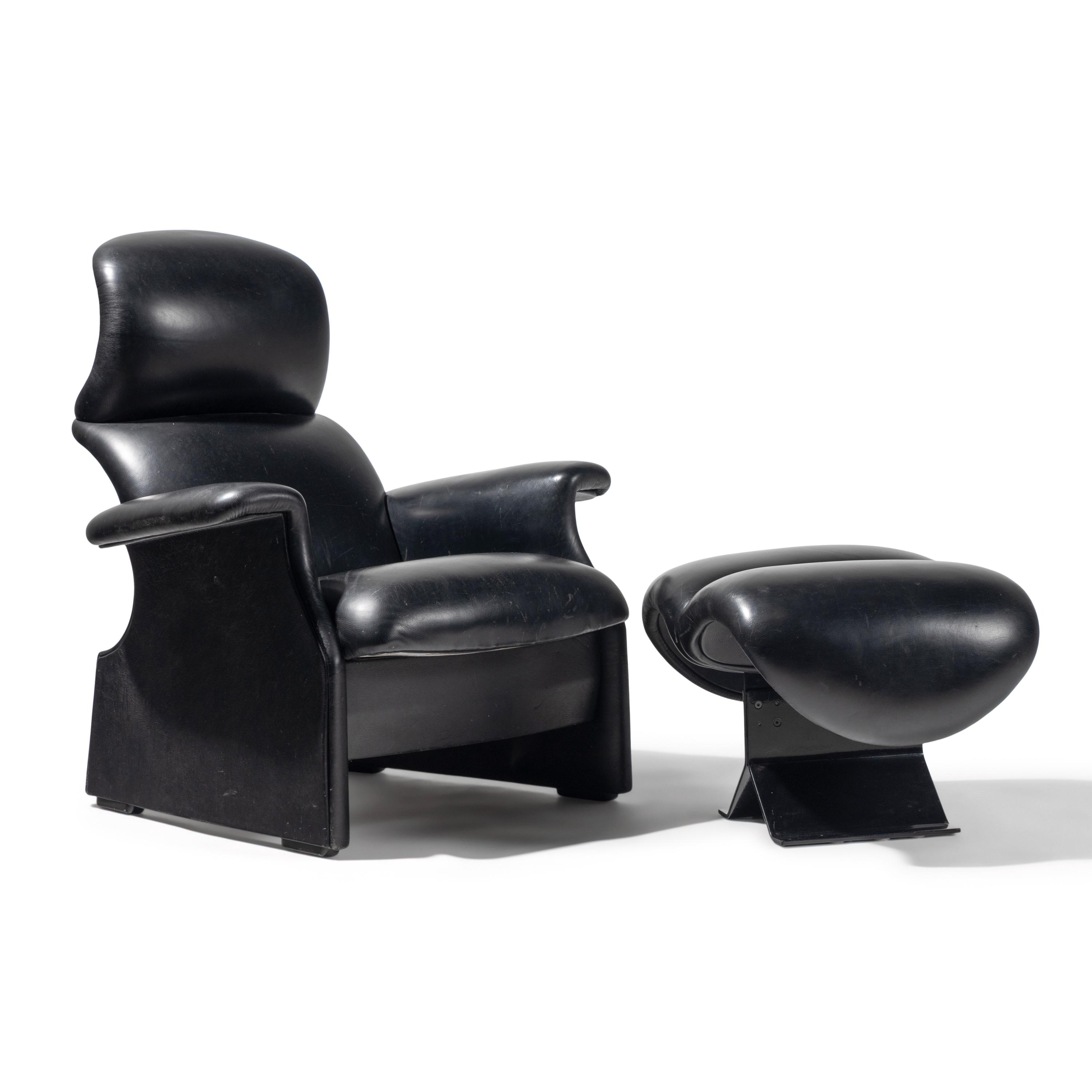 Achille and Pier Giacomo Castiglioni (Italian, 1918–2002 | 1913–1968) — Viscontea Armchair and Ottoman for Simon International