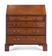 A George III Mahogany Slant-Front Bureau