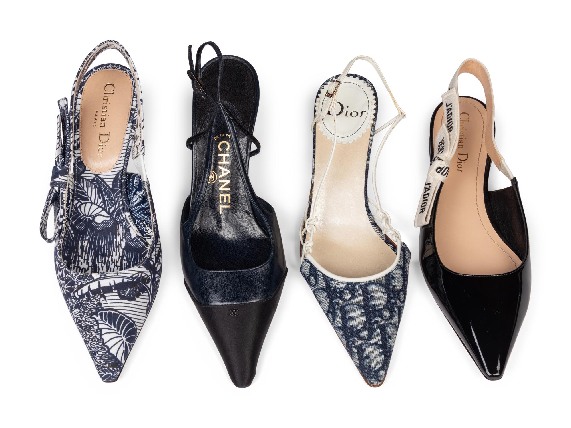 Christian Dior & Chanel, Four Pairs of Shoes