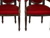 A Set of Eight Louis XVI Style Dining Chairs