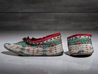 Sioux Beaded Hide Moccasins