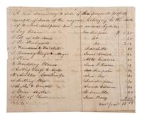 [ENSLAVEMENT & ABOLITION]. A group of 6 estate documents listing individual enslaved persons, most by name. [Bourbon County, KY]. 1831-1861.