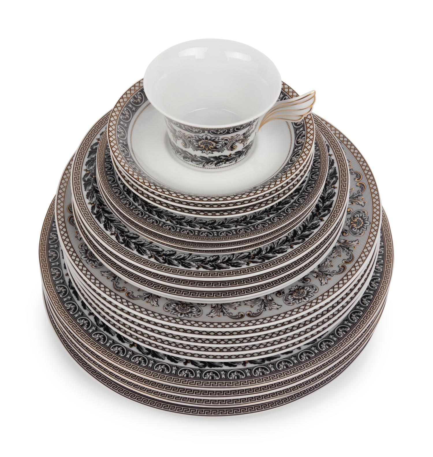 A Group of Versace Marqueterie Porcelain Dinnerware