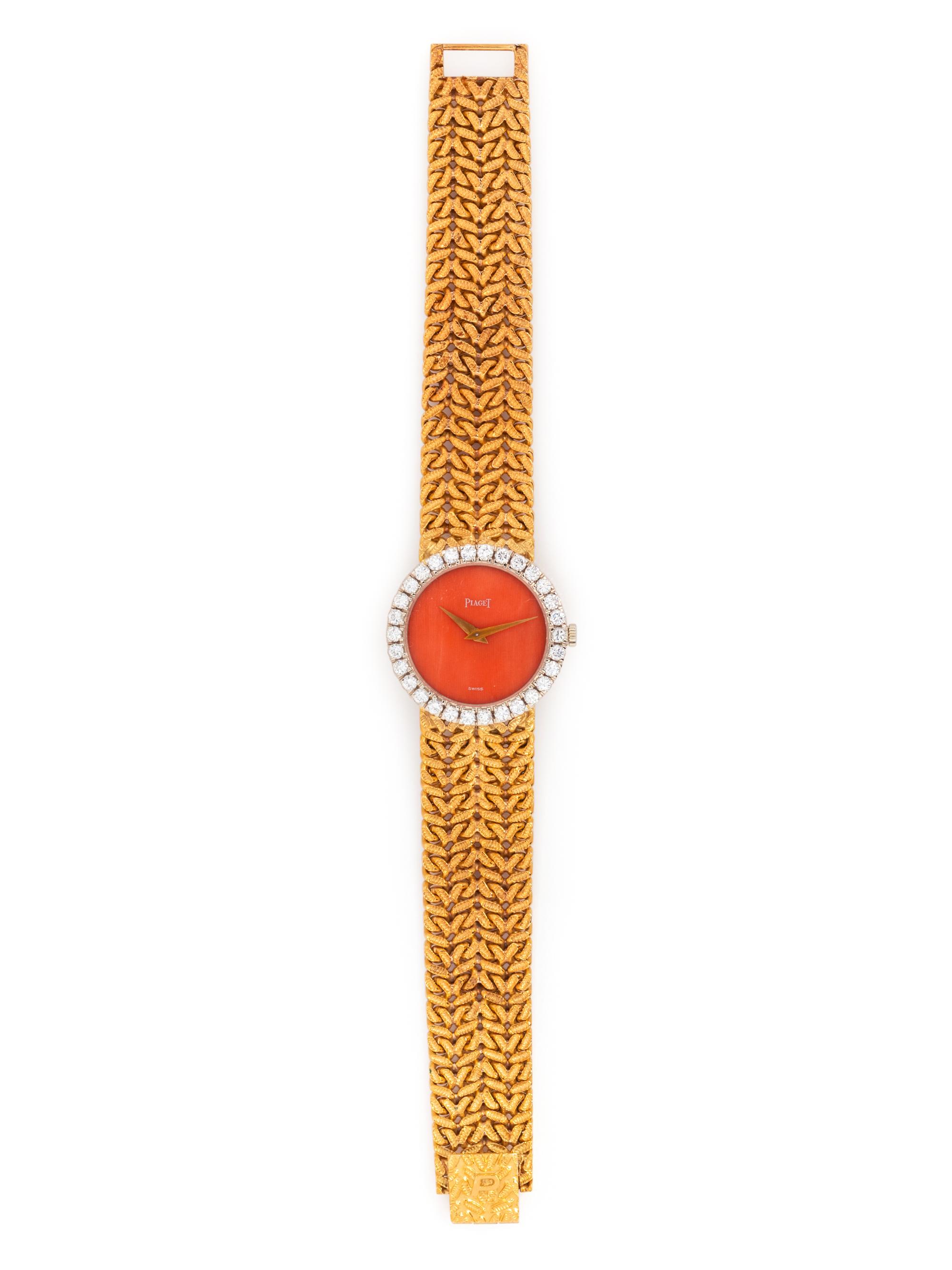 PIAGET, 18K YELLOW GOLD, DIAMOND AND HARDSTONE CONVERTIBLE DIAL WRISTWATCH