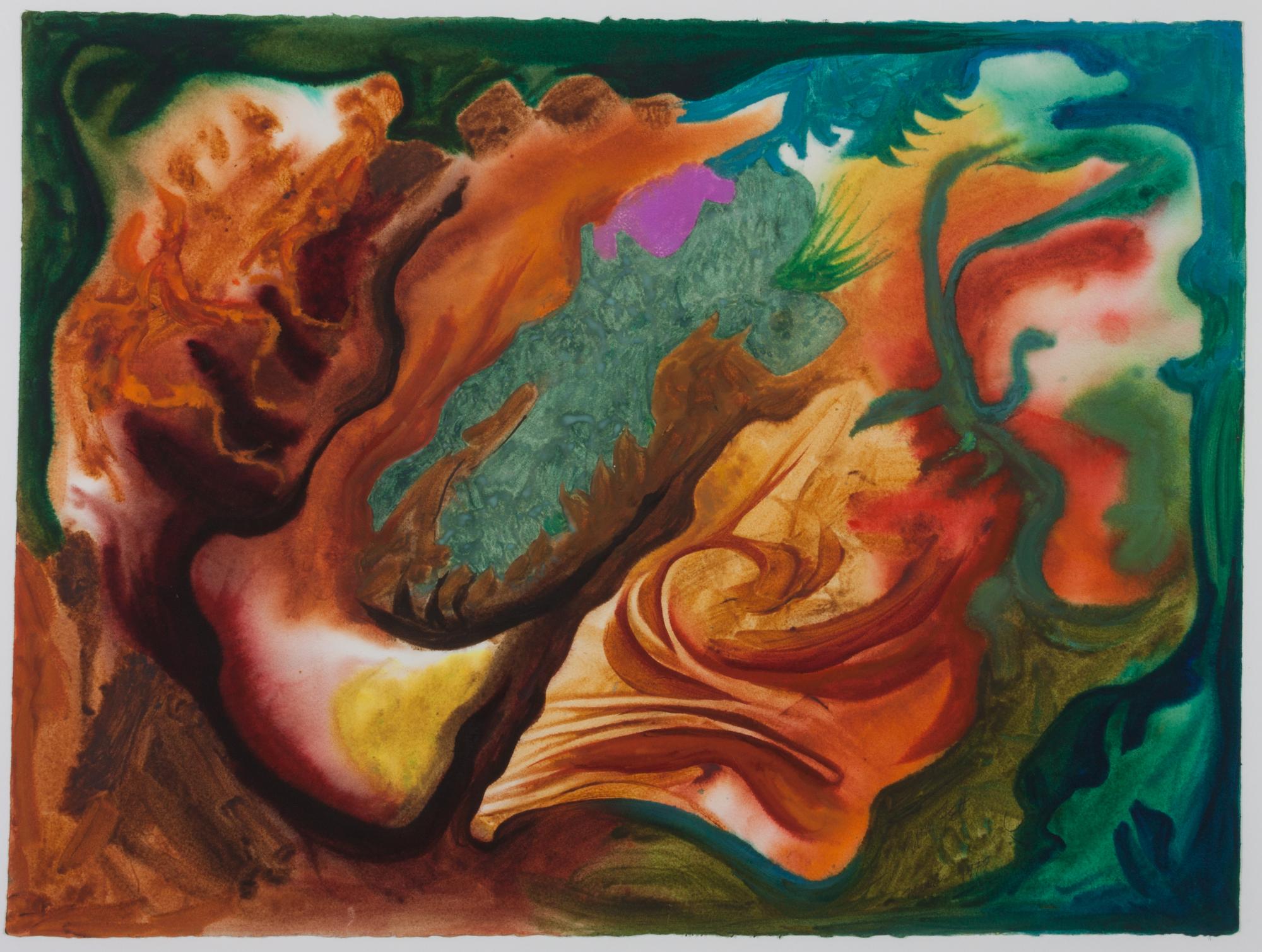 William Fett, (American, 1918-2006), Mexican Landscape, 1977