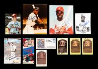 A Collection of St. Louis Cardinals Hall of Fame Signed Autograph Items