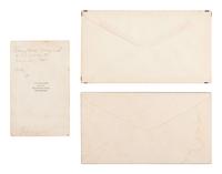 [LINCOLNIANA]. Pair of Lincoln mourning envelopes with CDV portrait.