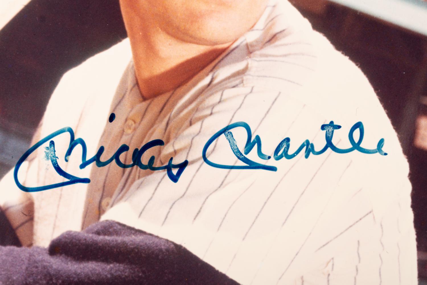 A Group of Mickey Mantle and Willie Mays Signed Autograph Photographs (BAS Beckett Authentication Services Certified),