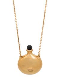 TIFFANY & CO., ELSA PERETTI, YELLOW GOLD AND BLACK JADE 'BOTTLE ROUND BOTTLE' NECKLACE