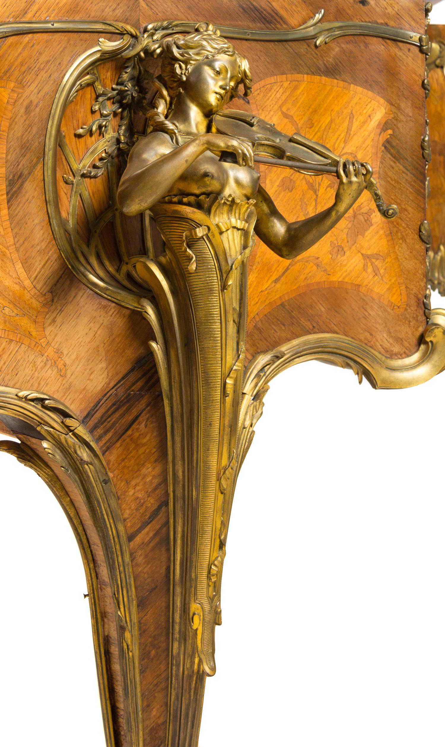 A C. Bechstein Gilt Bronze Mounted Marquetry Grand Piano Height 41 x width 73 x length 100 inches. — CIRCA 1900