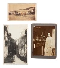[EARLY PHOTOGRAPHY]. Assorted group of paper photographs featuring occupational, naval, and other interesting subjects, including: