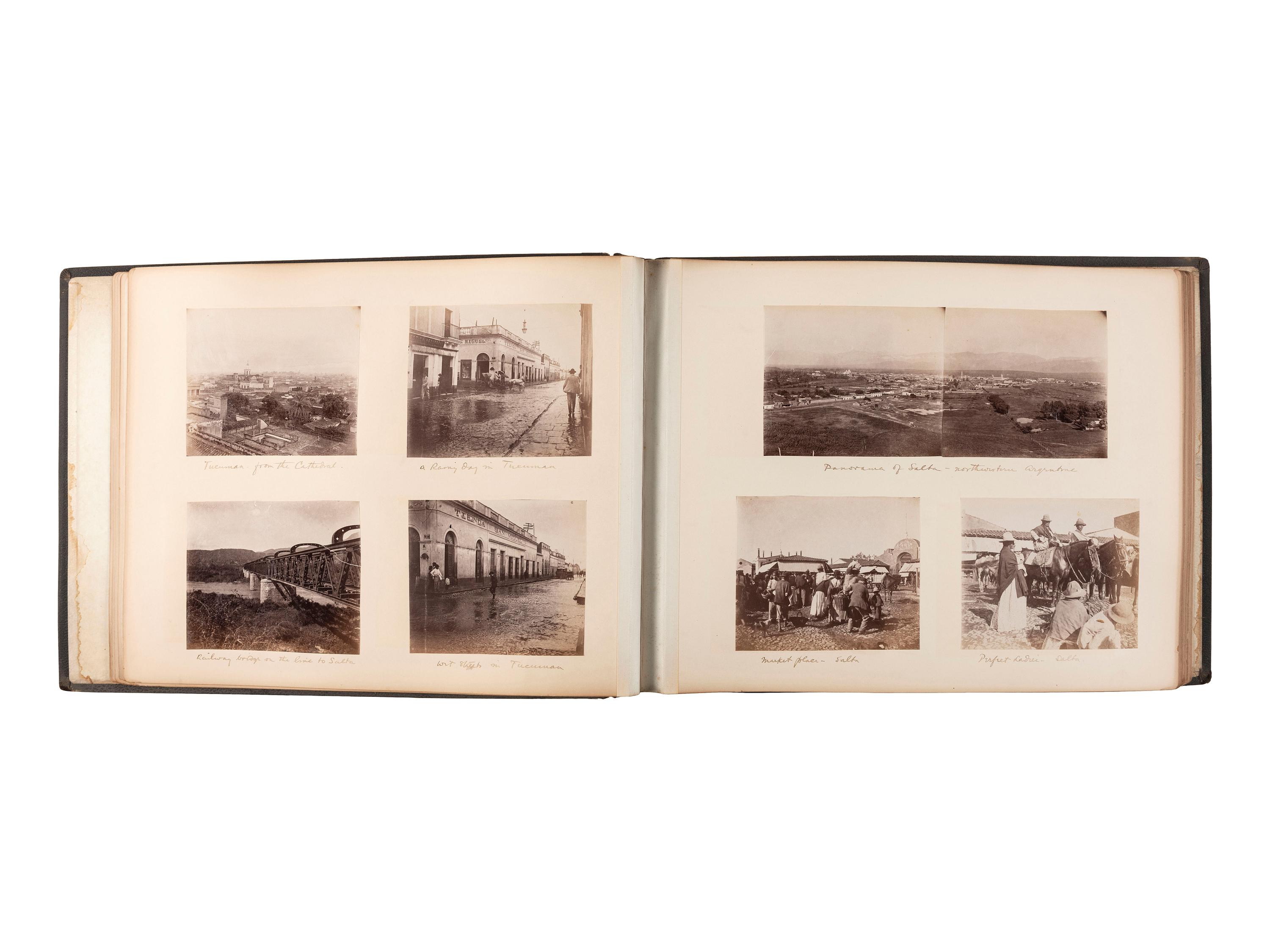 [EARLY PHOTOGRAPHY]. 3 albums documenting international travel. Ca 1892-1898.