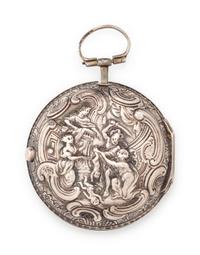 Samson, London, Silver Pair Cased Open Face Verge Pocket Watch