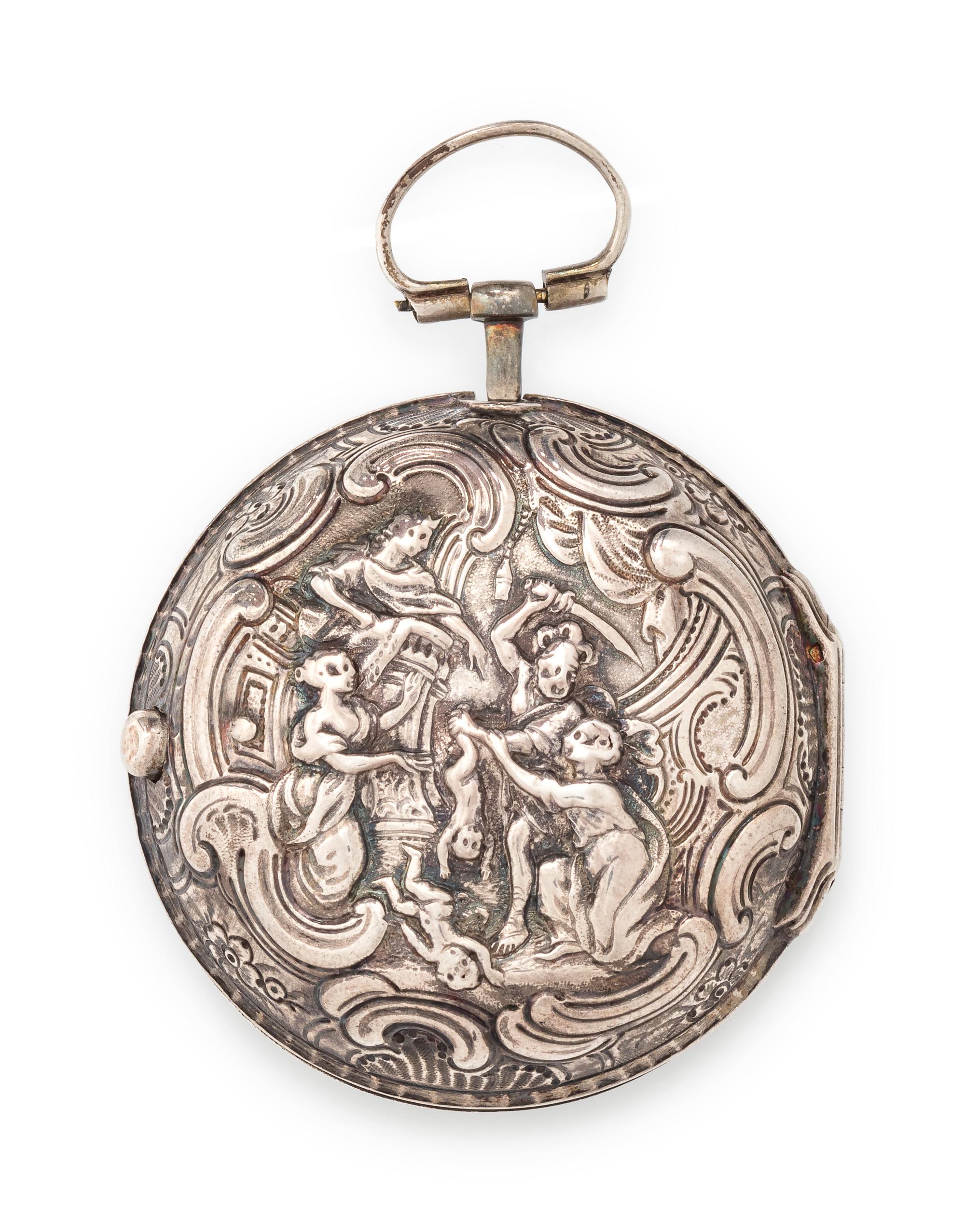 Samson, London, Silver Pair Cased Open Face Verge Pocket Watch