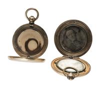 [EARLY PHOTOGRAPHY]. 11 lockets containing daguerreotypes and tintypes.