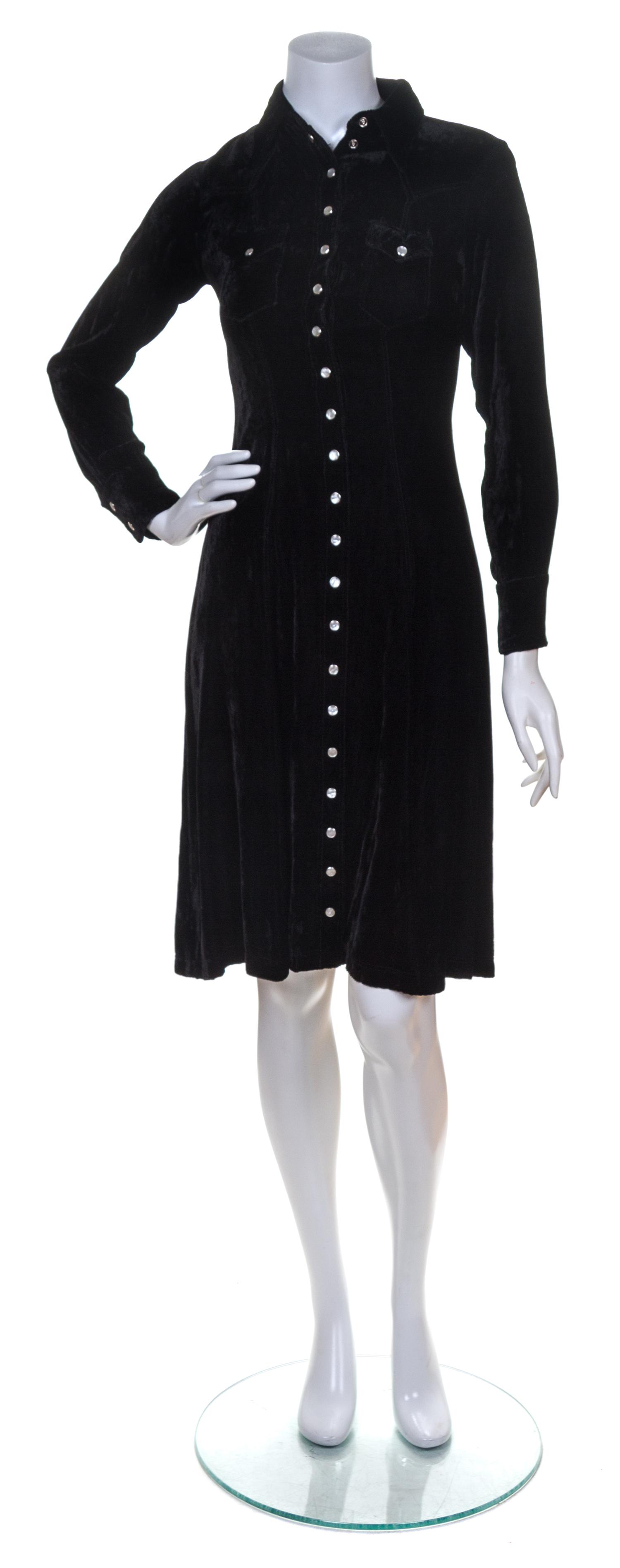 A Betsey Johnson Velvet Cowboy Dress, Size 8.