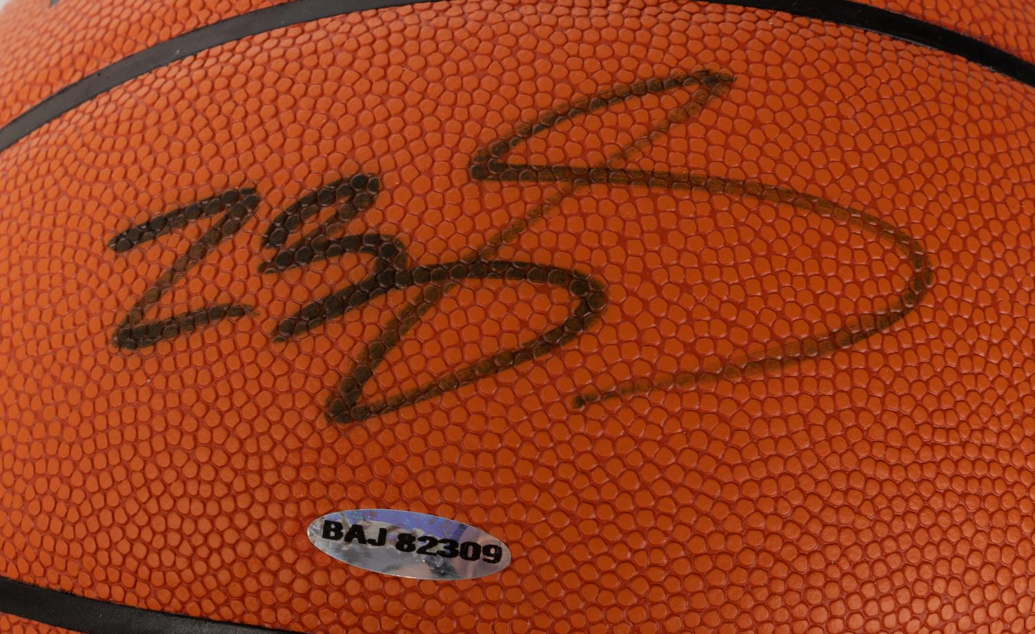 A LeBron James Signed Autograph Spalding Official NBA Basketball (Upper Deck Authenticated),