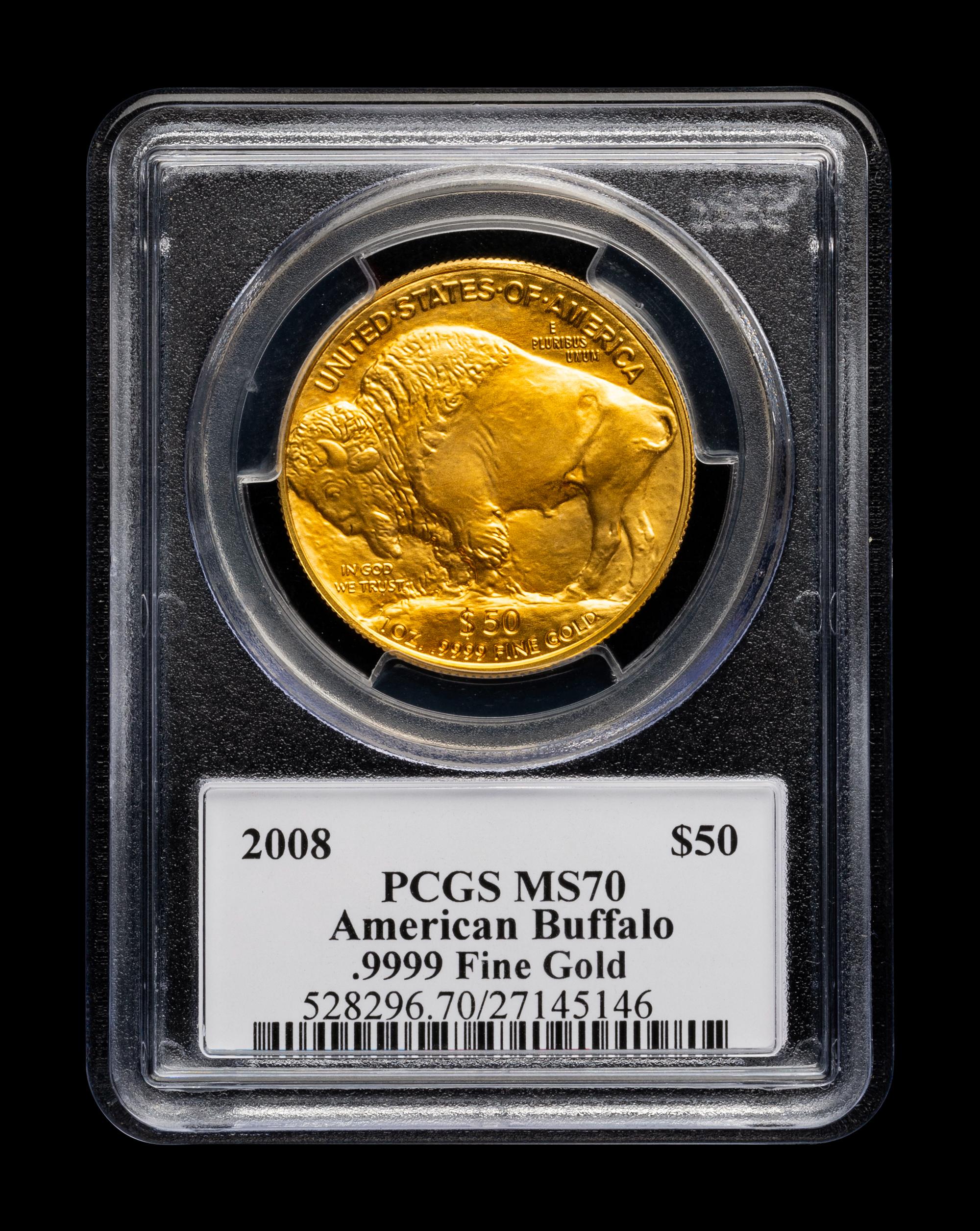 A 2008 American Buffalo $50 Gold Coin (PCGS MS70)