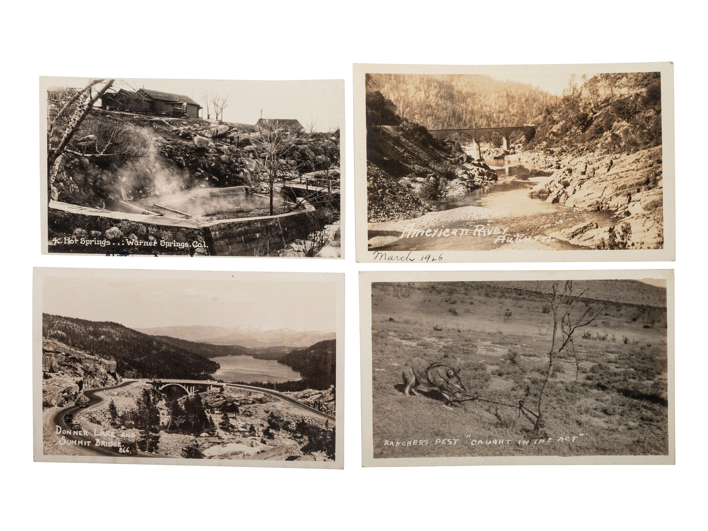 [CALIFORNIA]. 90+ RPPCs and photographs of California wilderness, incl. Yosemite and Redwoods.