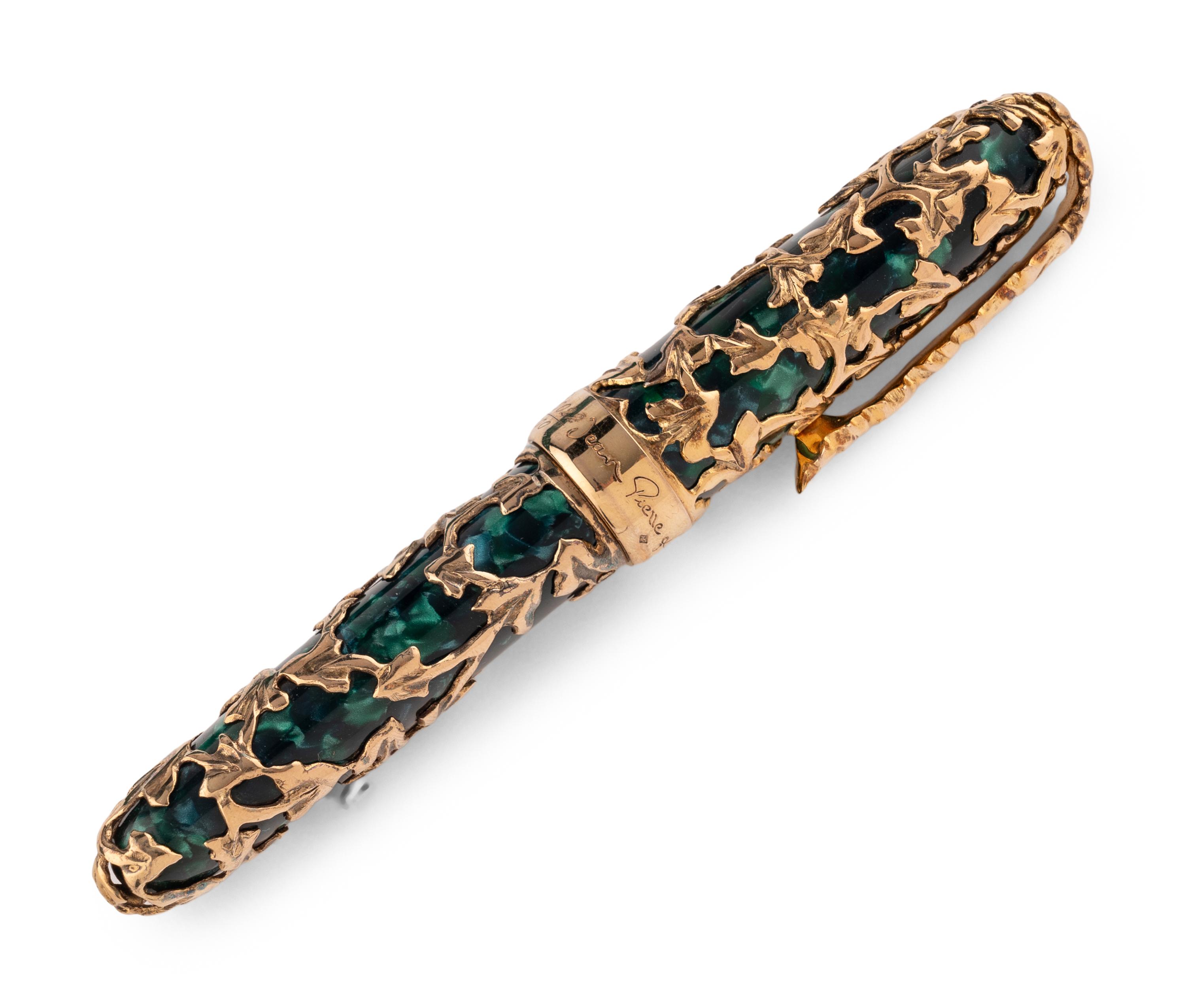 Secretary Madeleine Albright's Green Embossed Leather Desk Set and a Jean Pierre-Lepine Limited Edition Hédéra Fountain Pen