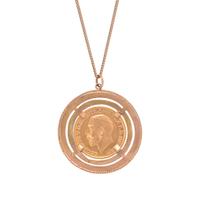 YELLOW GOLD AND COIN PENDANT/NECKLACE