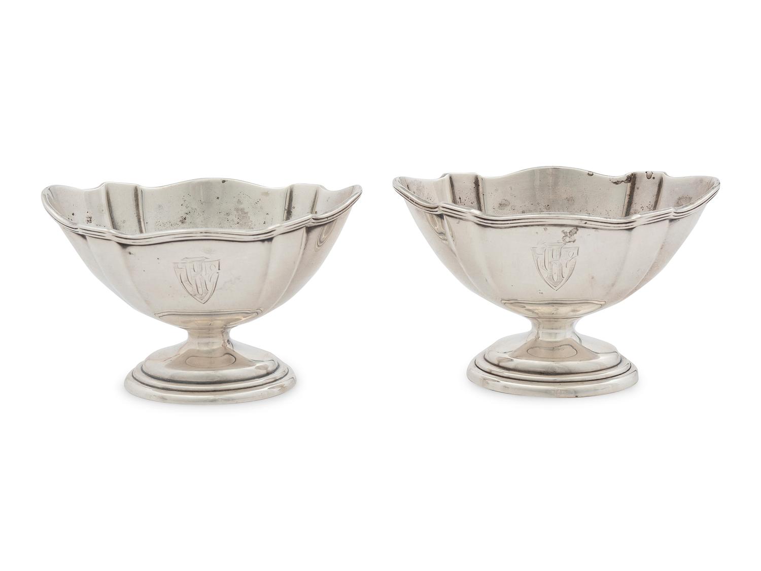 A Pair of Silver Mint Dishes and Tazze