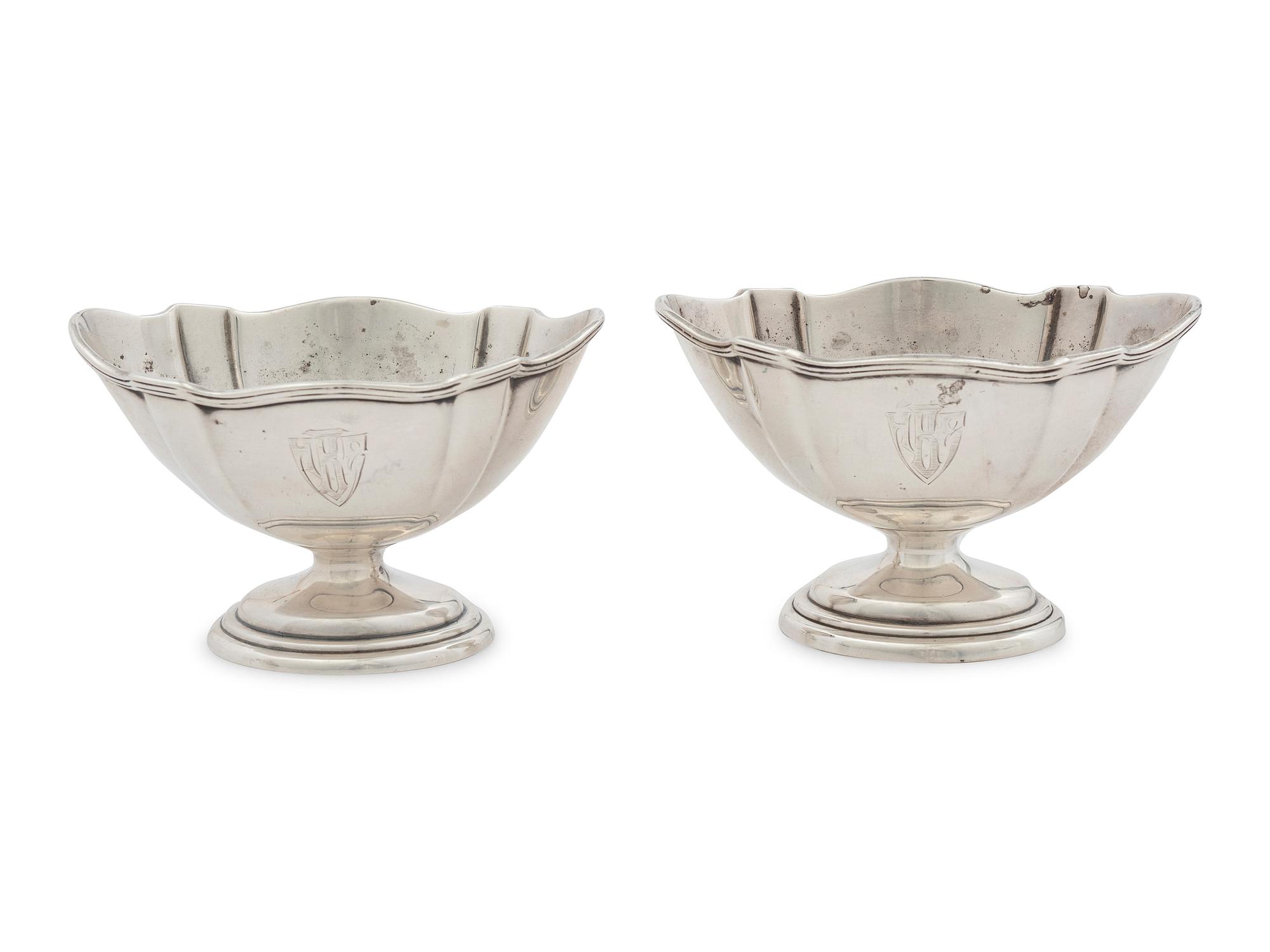 A Pair of Silver Mint Dishes and Tazze