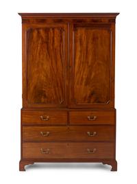 A George III Mahogany Linen Press